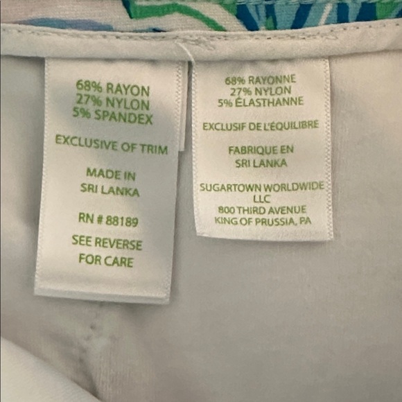Women’s Lilly Pulitzer Blue Peri Lapis Lanterns" print Shorts Size 2 - Picture 8 of 8